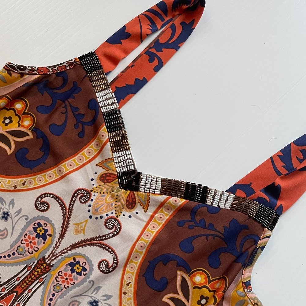 Beaded Paisley Maxi Dress